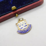 Sterling Silver and Enamel Burghley House Shield Charm Pendant Vintage c1970