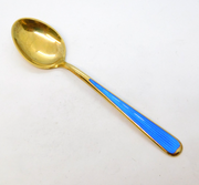 David Andersen Norwegian Sterling Silver Gilt Blue Enamel Vintage 1978 London