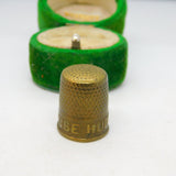 Edwardian Brass Advertisting Thimble 'Use Hudsons Soap' Antique c1910