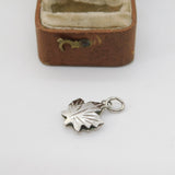 Sterling Silver Maple Leaf Charm Pendant Vintage c1970