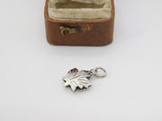 Sterling Silver Maple Leaf Charm Pendant Vintage c1970