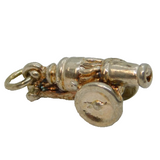Sterling Silver Cannon Charm Pendant Vintage c1970