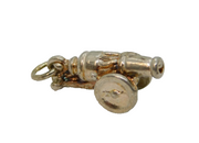 Sterling Silver Cannon Charm Pendant Vintage c1970