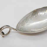 Elizabeth Morley George III Sterling Silver Leaf Form Tea Caddy Spoon Antique