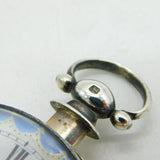 Early-Victorian Sterling Silver Open-Face Pocket Watch Antique 1840 Birmingham