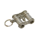 Sterling Silver Binoculars Charm Pendant Vintage c1970