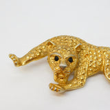 Costume Jewellery Gold Plated Panther Brooch Pin Vintage c1990