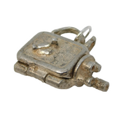 Sterling Silver Opening Film Camera Charm Pendant Vintage c1970