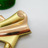 Monet Large Sterling Silver Gilt Wind Spray Brooch Pin Vintage c1960
