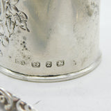 Victorian Sterling Silver Nursery Rhyme Christening Set Antique Birmingham