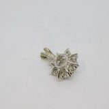 .835 Silver Pearl & Paste Set Cluster Charm Pendant Vintage c1970