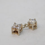 Sterling Silver Paste Set Floral Drop Charm Pendant Vintage c1970s