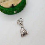 Sterling Silver Siamese Cat Charm Pendant Vintage c1970