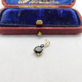 Sterling Silver and Black Onyx Charm Pendant Vintage c1970