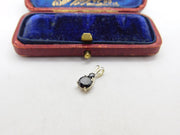 Sterling Silver and Black Onyx Charm Pendant Vintage c1970
