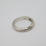 Sterling Silver CZ Solitaire Minimalist Band Dress Ring Modern c2000 Size M