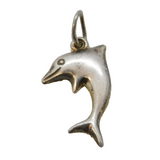 Sterling Silver Leaping Dolphin Charm Pendant Vintage c1970s