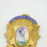 Sterling Silver Gilt & Enamel 'Phrygian Lodge' Masonic Medal Antique London
