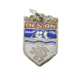 Sterling Silver Enamel Devon Charm Pendant Vintage c1970s
