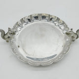 Silver Plated Cast Squirrel Handle Treat Dish Antique c1920 Art Deco Sheffield