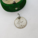 Victorian Sterling Silver Threepence 'Cio' Engraved Love Token Charm Antique
