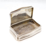 19th Century Dutch Sterling Silver Floral Snuff Box Antique c1820s