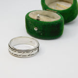 Sterling Silver Patterned Spinning Band Ring Vintage c1970 Size X