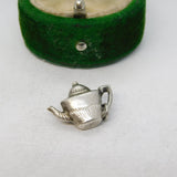 Sterling Silver Fluted Teapot Charm Pendant Vintage c1970