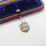 Sterling Silver and Enamel Lichtenstein Travel Charm Pendant Vintage c1970