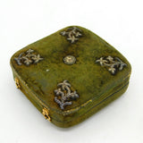 Georgian Handmade Travelling Jewellery Box Sterling Silver Decoration Antique