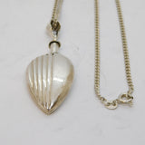 Sterling Silver Scent Bottle Form Pendant Necklace Vintage c1990s