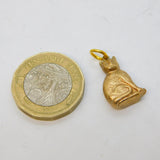 9ct Yellow Gold Sitting Cat Charm Pendant Vintage 1959 Chester