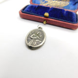 Sterling Silver French Catholic Saint Charm Pendant Vintage c1970
