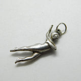 Sterling Silver Dancing Lady Charm Pendant Vintage c1970