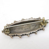 Victorian Sterling Silver Lucky Horseshoe Sweetheart Brooch Antique 1893