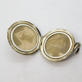 19th Century French Sterling Silver & Sapphire Lily Pattern Locket Antique
