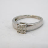 .950 Platinum & 0.25ct Diamond Six-Stone Dress Ring Vintage c1990s