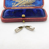 Sterling Silver Pair of Dutch Clogs Charm Pendant Vintage c1970