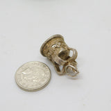 Sterling Silver Jubilee Crown Charm Pendant Vintage c1970