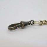 20th Century 'Albo Silver' Albert Watch Chain & Fob Antique c1920s Art Deco