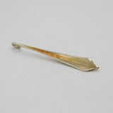 Sterling Silver Modernist Leaf Form Long Drop Studio Pendant Modern c1990s