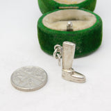 Sterling Silver Boot Charm Pendant Vintage c1970