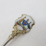 Sterling Silver & Enamel Australian Crested Souvenir Teaspoon Antique 1911