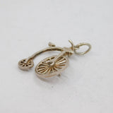 Sterling Silver Penny Farthing Bicycle Charm Pendant Vintage c1970s