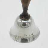 Sterling Silver Wooden Handled Small Dinner Bell Vintage 1984 London