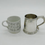 George I Britannia Silver Heraldic Christening Mug Tankard Antique 1717 London