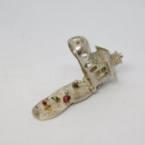 Sterling Silver Large Family in the Shoe Charm Pendant Vintage c1970