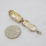 Sterling Silver Opening Fire Truck Charm Pendant Vintage c1970