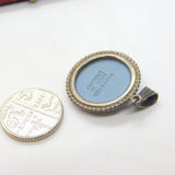 Sterling Silver Wedgwood Jasperware Classical Charm Pendant Vintage c1970