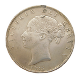 Queen Victoria .925 Silver Half Crown Coin Antique 1885 Very Fine Condition